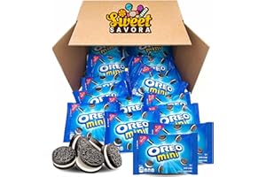 Sweet Savora OREO Mini Chocolate Sandwich Cookies 24 counts, 1 Ounce - Snack Size