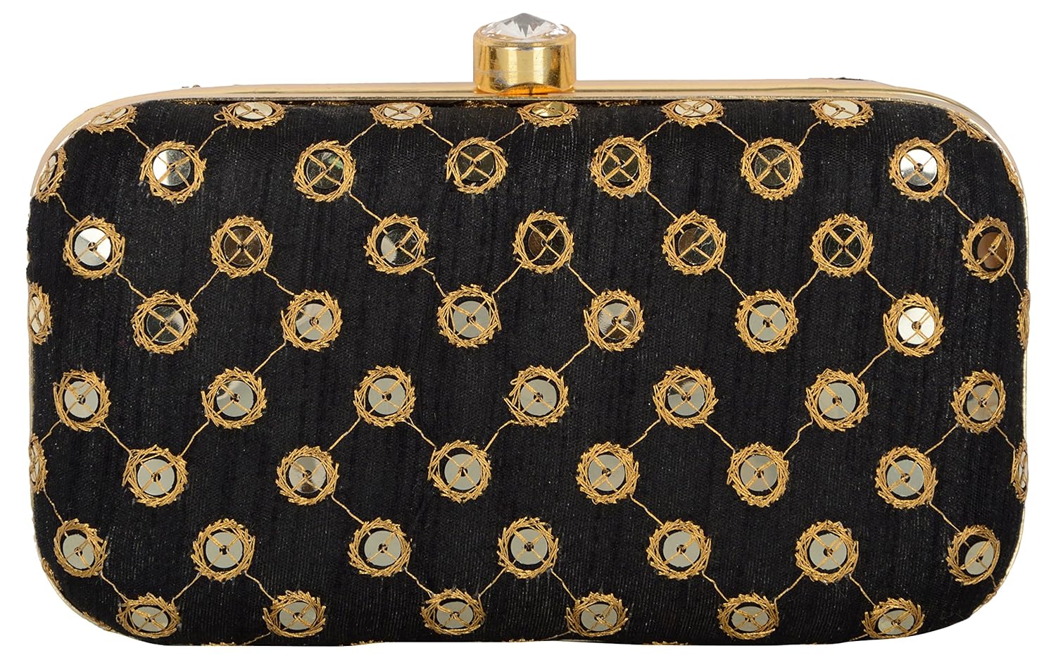 tooba handicraft party wear hand embroidered box clutch bag purse for bridal, casual, party, wedding