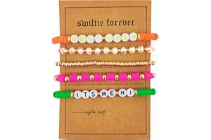 LELEAN 10pcs Taylor Friendship Bracelet kit, Eras 1989 Red Tour Lover Swifti Bracelets Preppy Party Outfits Accessories Taylor Concert Set For Taylor Fans Swiftie Gifts