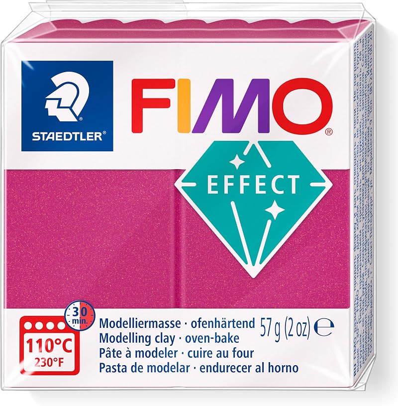 STAEDTLER FIMO Effect Metallic Bordeaux 57g Block 8010-21 Polymer Clay