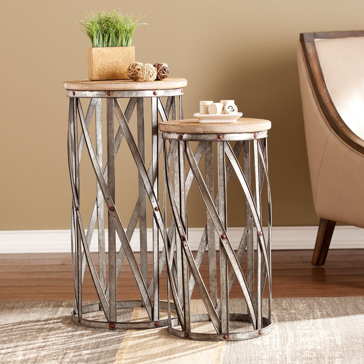 Best Modern Elegance Gray Wood And Iron Console Table