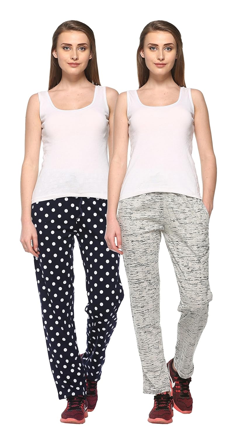 shaun women's cotton track pants (pack of 2)