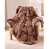 UINIU Super Soft Fluffy Faux Fur Throw Blanket for Couch, Fuzzy Sherpa Fleece Cozy Warm Gifts for Women, Room Decor Christmas Plush Thick Throw for Men, Minky Teen Gifts Winter Bedding, 50" x 60"