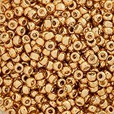 Miyuki Round Seed Bead Size 11/0 8.5g-tube Galvanized Yellow Gold