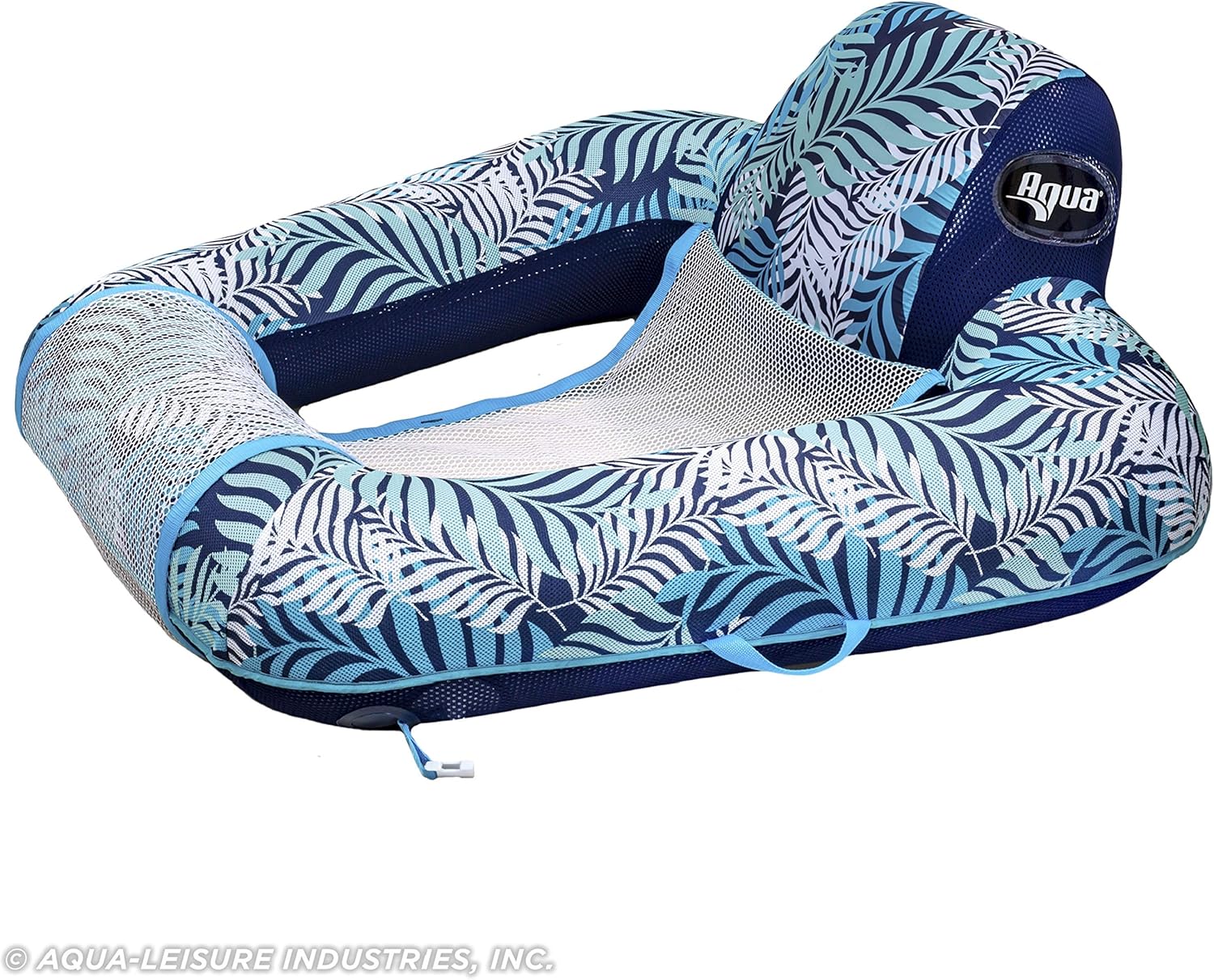Aqua Zero Gravity Pool Chair Lounge, Inflatable Pool Chair, Adult Pool Float, Heavy Duty, Blue Fern: Toys & Games