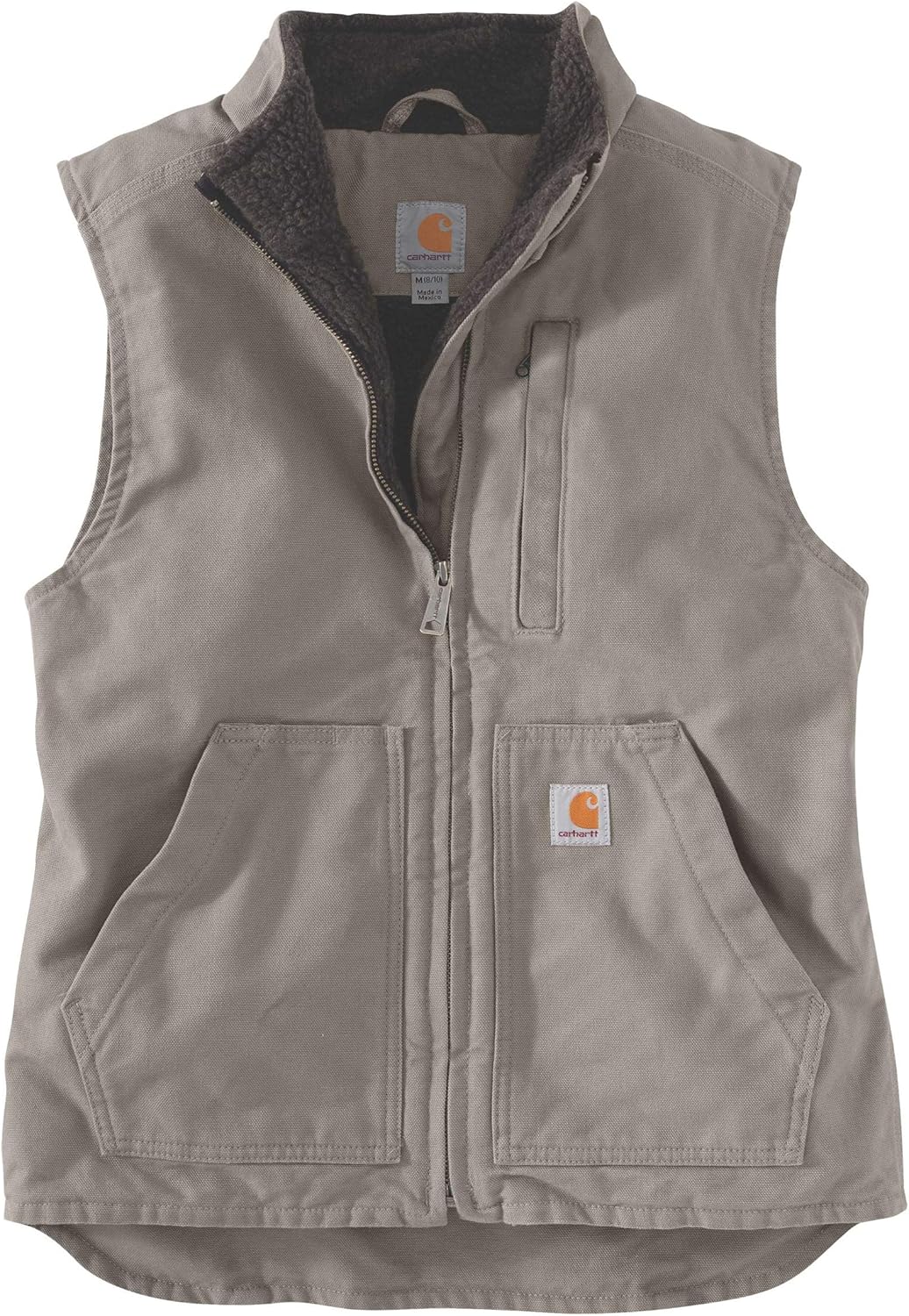 Carhartt mens Loose Fit Washed Duck Sherpalined Mock Vest Amazon.ca