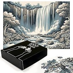 Ambesonne Landscape Jigsaw Puzzle, Expressive