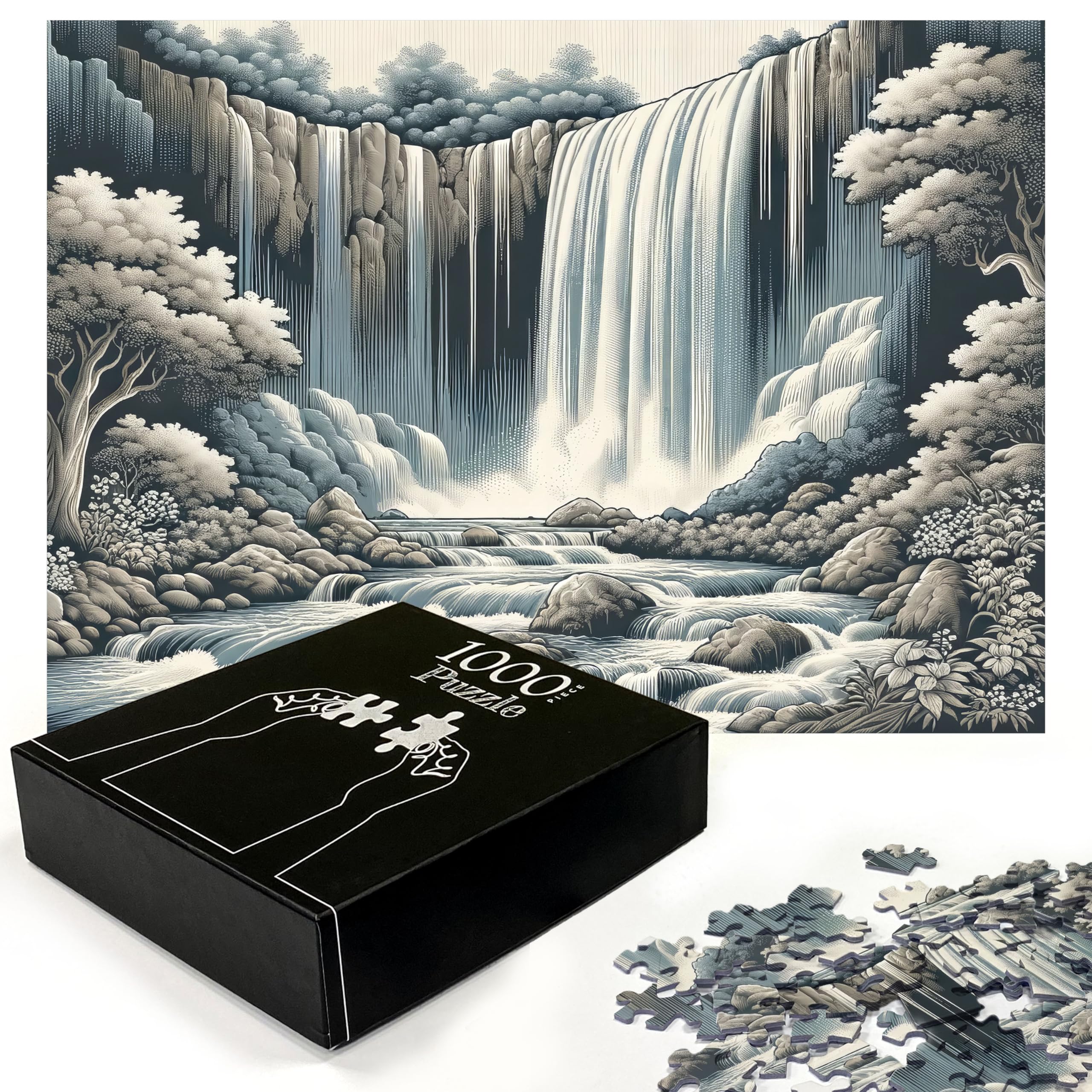 Ambesonne Landscape Jigsaw Puzzle, Expressive