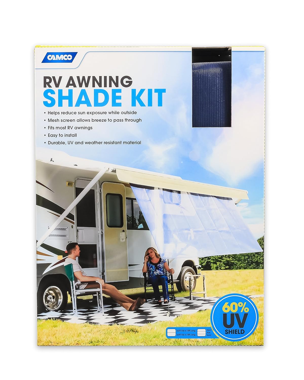 Amazoncom Camco 51452 Blue 54 X 120 RV Awning Shade Automotive