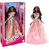 Barbie The Movie Doll, President Barbie Collectible Wearing Shimmery Pink and Gold Dress with Sash