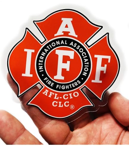 Adesivo IAFF 4 Pollici Bandiera Maltese Nero E Grigio Antiriflesso - Foto 2