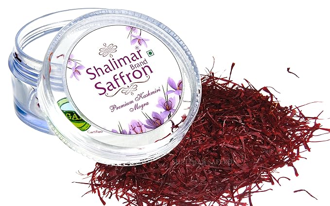 Shalimar Brand Saffron Purest & Finest Certified Grade A1 Organic Iso Kesar 2packs of 1gram