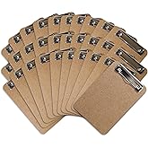 Mini Clipboard 6" x 9" (Set of 30) Memo Clipboard | Small Clipboards 6x9 with Low Profile Clip, Mini Clipboards 6x9, Little Clipboards Half Size | Office, Teacher, Classroom & Back to School Supplies