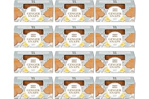 GOODSCIOUS Nyakers Swedish Pepparkakor Lemon Ginger Snaps Cookies - Old Fashioned Thin Ginger Cookies Made with Real Ginger - Authentic Lemon Ginger Biscuits Palm Free - 5.3oz Vegan Cookies Box (Pack of 12)