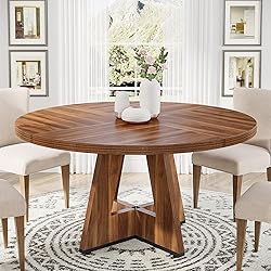 Tribesigns Round Dining Table Wood Kitchen Table