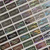 580 Pcs 0.787x0.39 inch High Security Tamper Evident Seal Warranty Void Original Genuine Authentic Hologram Labels/Stickers w/Unique Sequential Serial Numbering Tamper Proof Stickers(Silver)