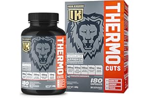 IRON KINGDOM THERMO CUTS, Thermogenic, Fat Burner, Provides Energy, Focus, Carnitine, Green Coffee Bean, Reduce Food Cravings