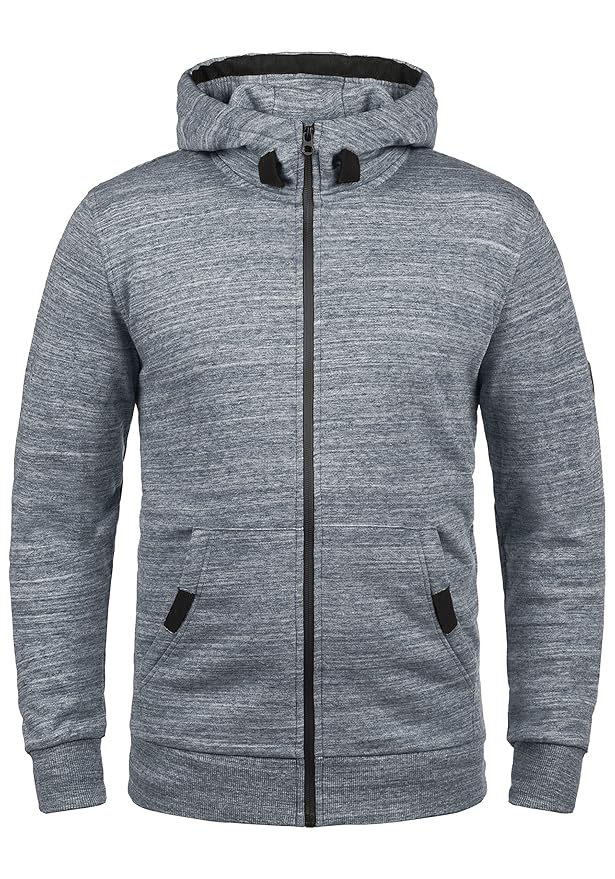 !Solid Obito Herren Sweatjacke Kapuzenjacke Hoodie Meliert Mit Kapuze Reißverschluss Und Fleece-Innenseite