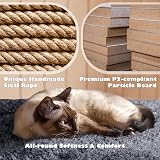 Yaheetech 138.5cm Cat Tree Tower with Condos & Ladder Dark Grey view 7