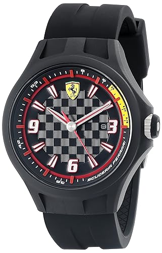 Ferrari Men's 0830005 Pit Crew Analog Quartz Black Watch in Kuwait