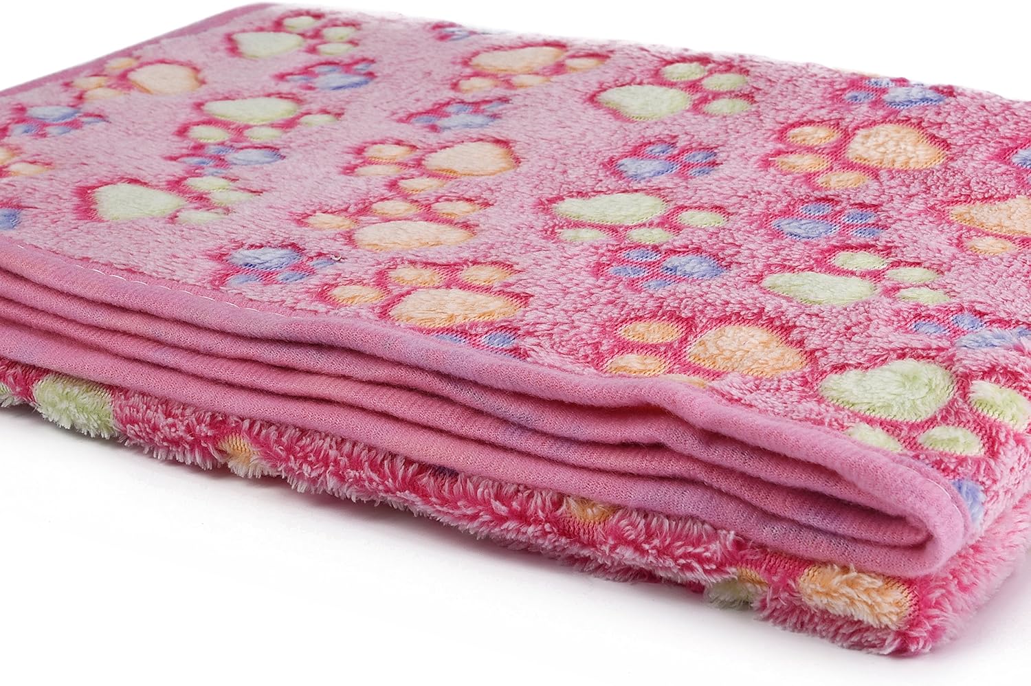 iNNEXT 3 Pack Puppy Blanket for Pet Cushion Small Dog Cat Bed Soft Warm Sleep Mat, Pet Dog Cat Puppy Kitten Soft Blanket Doggy Warm Bed Mat Paw Print : Pet Supplies