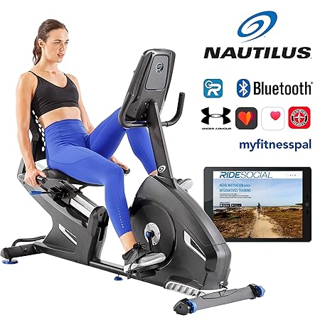 Nautilus Bluetooth für Smartphone und Tablet Liegerad Recumbent R626 Liege-ergometer 29 Trainingsprogramme Soundsystem und Ve