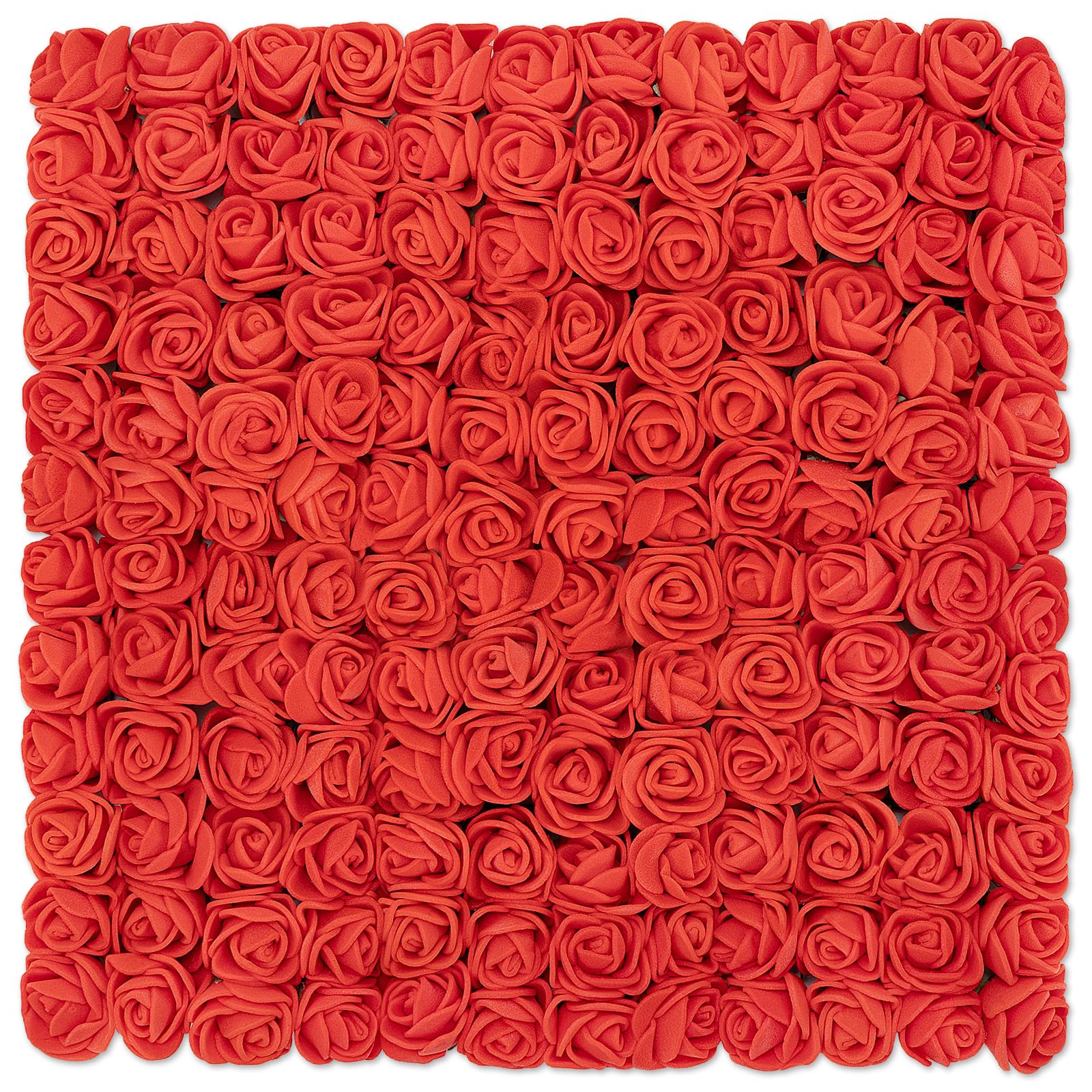MWOOT 144Pcs Red Artificial Rose Heads, Mini Foam Flowers for Crafts, Small Fake Roses for DIY Valentine's Day Wedding Bouquet Party Festival Decoration, 2.5CM Faux Flower Heads
