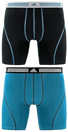 adidas Herren Athletic Stretch Cotton Boxer Brief Unterwäsche (2er Pack)