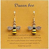 Honaer Bee Earrings Queen Bee Cute Bumble Bee Jewelry Gifts for Women
