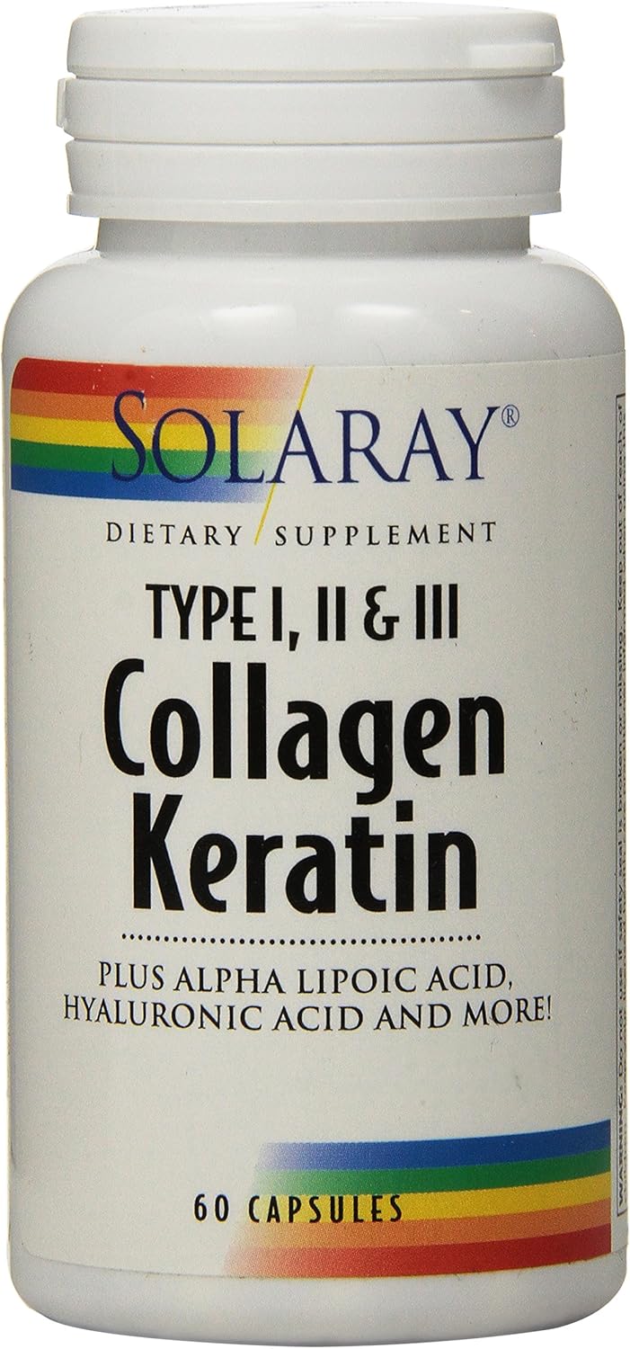 Solaray Collagen Keratin Type I, II, and III Capsules | 60 Count: Health & Personal Care