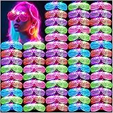 HONLYNE105 PCS LED Glasses, Glow in the Dark Party Supplies Light Up Glasses for Kids Adults, Neon Flashing Glasses Glow Party Glow Glasses Bulk Party Pack for Halloween Birthday Wedding Rave Carnival