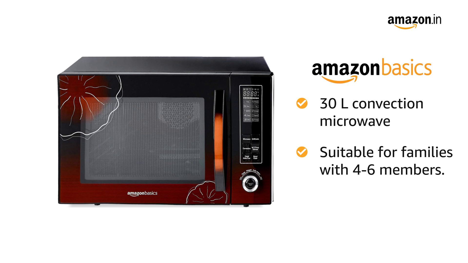 AmazonBasics 30 L Convection Microwave (Black)
