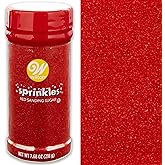 Wilton Red Sanding Sugar Sprinkles, Sparkling Sprinkles Sugar Crystals for baking and Cookie Decorating, Cupcakes, Icing, Kosher Sprinkles 7.76 oz