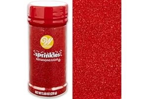 Wilton Red Sanding Sugar Sprinkles, Sparkling Sprinkles Sugar Crystals for baking and Cookie Decorating, Cupcakes, Icing, Kosher Sprinkles 7.76 oz