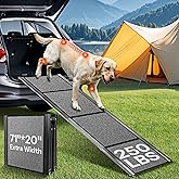 𝟕𝟏'' & 𝟐𝟎" Wide Dog Ramp for Large Dogs, Holds 250LBS & Gentle Slope for Joint Care - Dog Car Ramp with Upgrade Non-Slip 