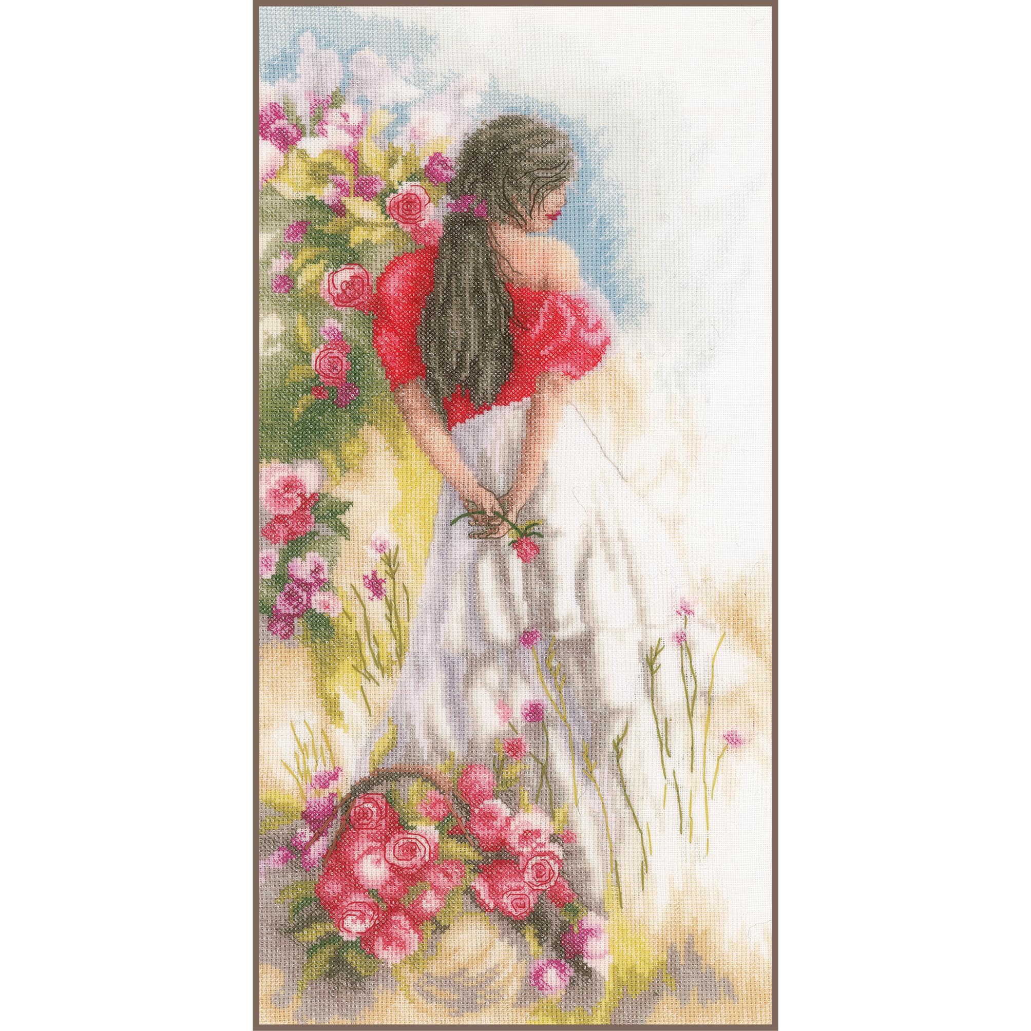 Lanarte PN-0178243 Counted Cross Stitch Kit, Cotton, Multi-Colour, Approx. 20 x 40 cm / 8" x 16"