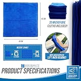 TDBS Microfiber Cleaning Cloth 40x40cm Large Blue 20 Pack Super Absorbent view 6