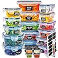 fullstar 50-piece Food storage Containers Set with Lids, Plastic Leak-Proof BPA-Free Containers for Kitchen Organization, Mea