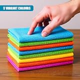 MTS Microfibre Cleaning Cloths 10 Pack 30x30cm Multicolour Non Ab abrasive view 3