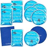 LotFancy Reusable Hand Warmer, 10 Click Activated Instant Heat Packs and 2 Wraps, Snap Hot Therapy Compress, Gel Heating Pad 