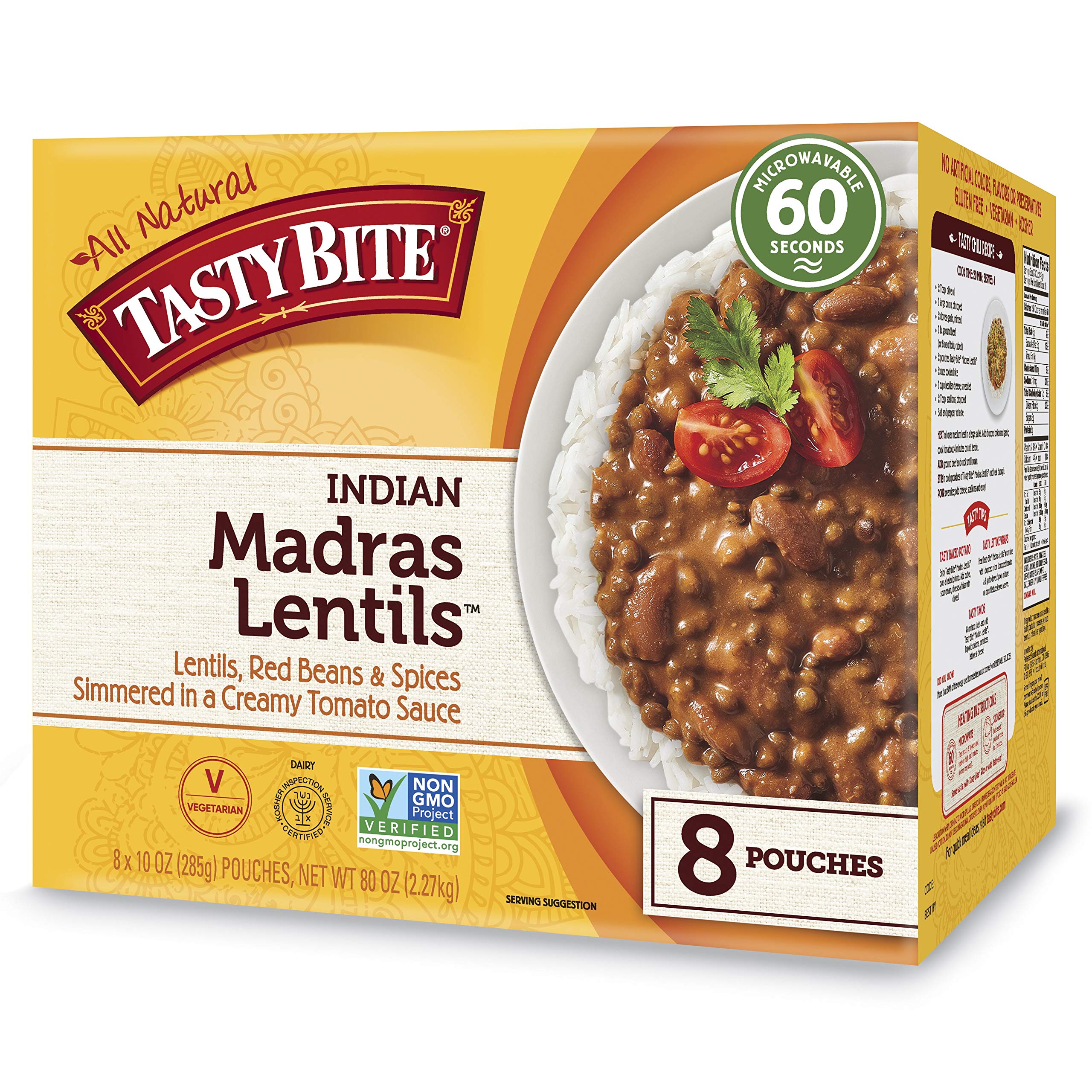 Photo 1 of ***EXPIRES 01/31/2027***
***MISSING ONE, PRICE ADJUSTED***
Tasty Bite Indian Madras Lentils, 10oz Pouches (Pack of 8)