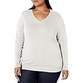 Amazon Essentials Women's Regular-Fit Lightweight Long-Sleeve V-Neck Sweater (Available in Plus Size)