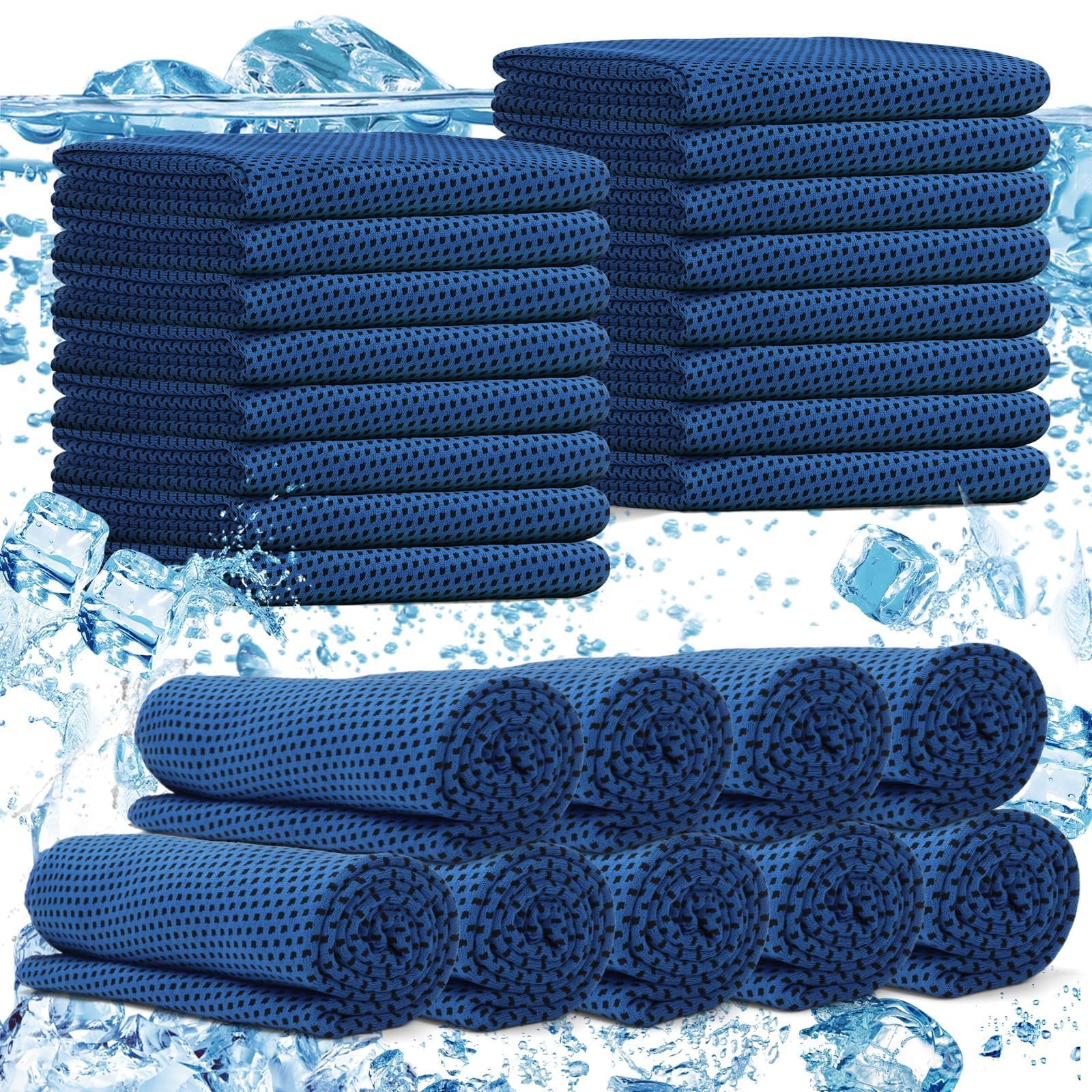PJPSAA 24 Pack Cooling Towels Bulk for Neck and