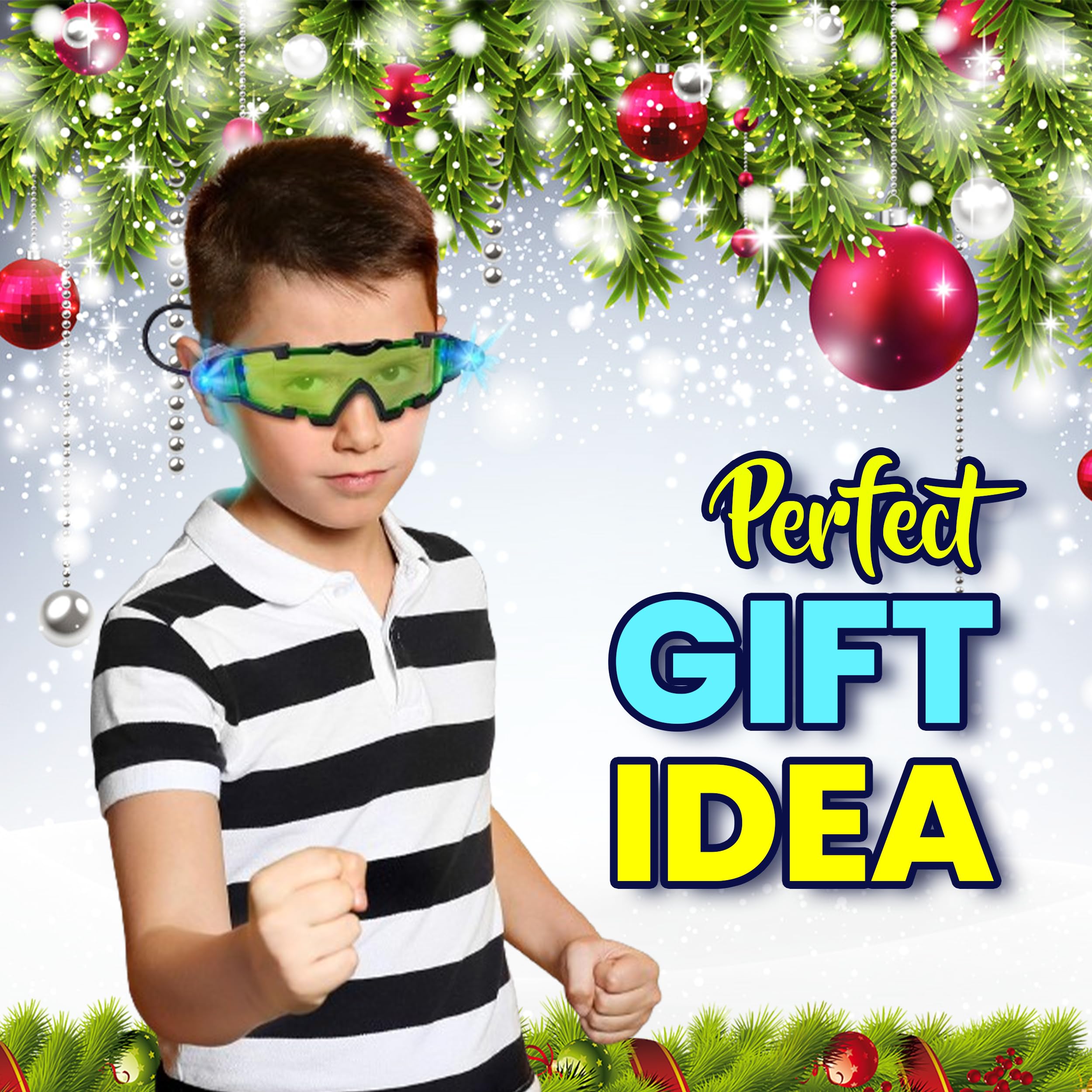 SLF Night Vision Goggles for Kids with Invisible Ink Pen Spy Kit, See in the Dark with Spy Gear, Write Secret Messages with Spy Gadgets, Perfect Spy Ninjas Mission Kit for Play, Spy Kit for Kids 8-12