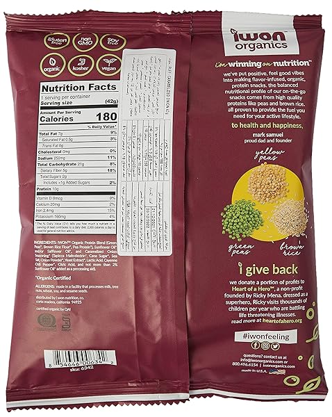IWON ORGANICS, PROTEIN PUFFS CARAMLIZED ONION PLANT BASED ORGANIC, 1.5 OUNCE