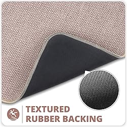 Bath Mat,Ultra Thin Bathroom Rugs,Rubber Bath Mats