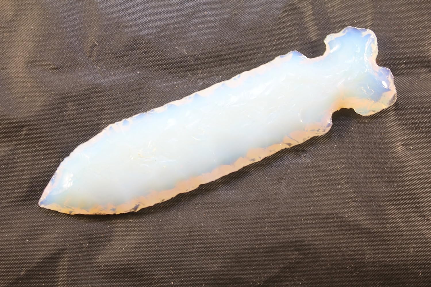 Opalite Opal Glass Knife Blade/Side Notched Spearhead