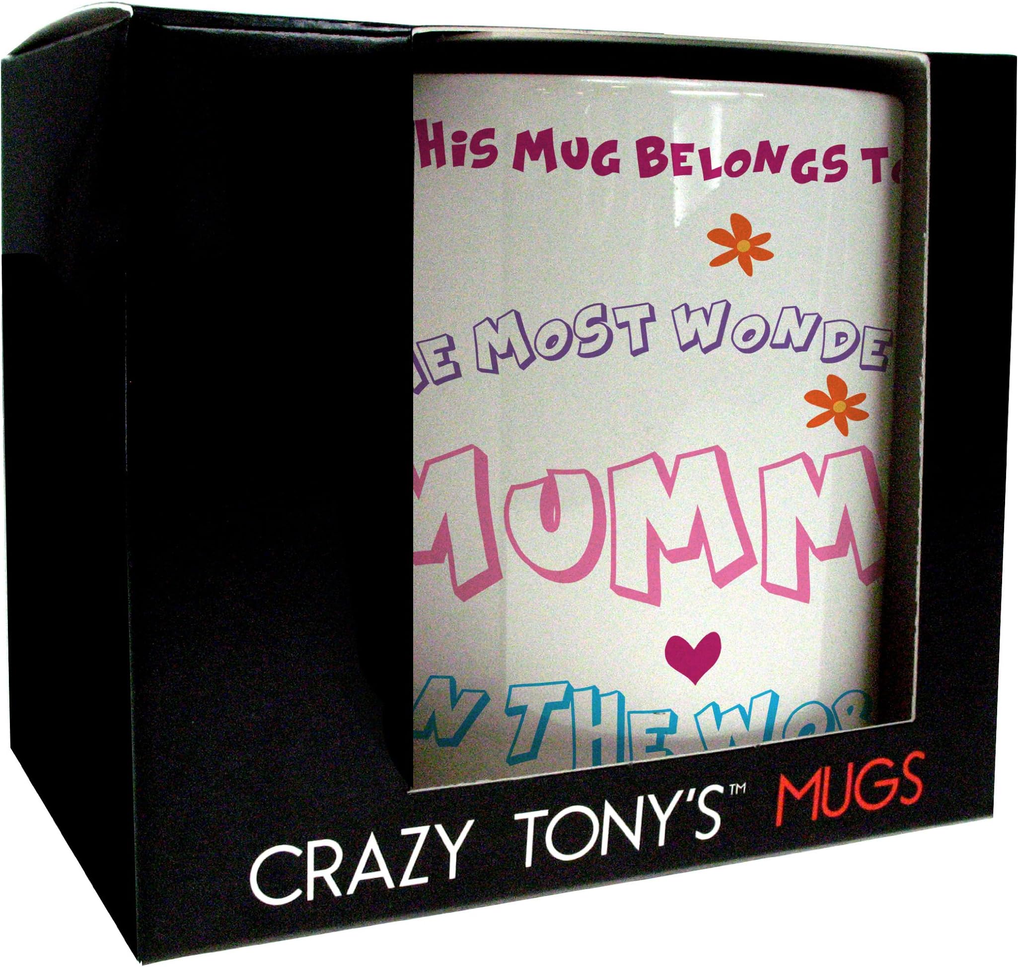 CRAZY TONY'S Personalised Best Mummy in The World Mug Mothers Day Gift for Mum from Child