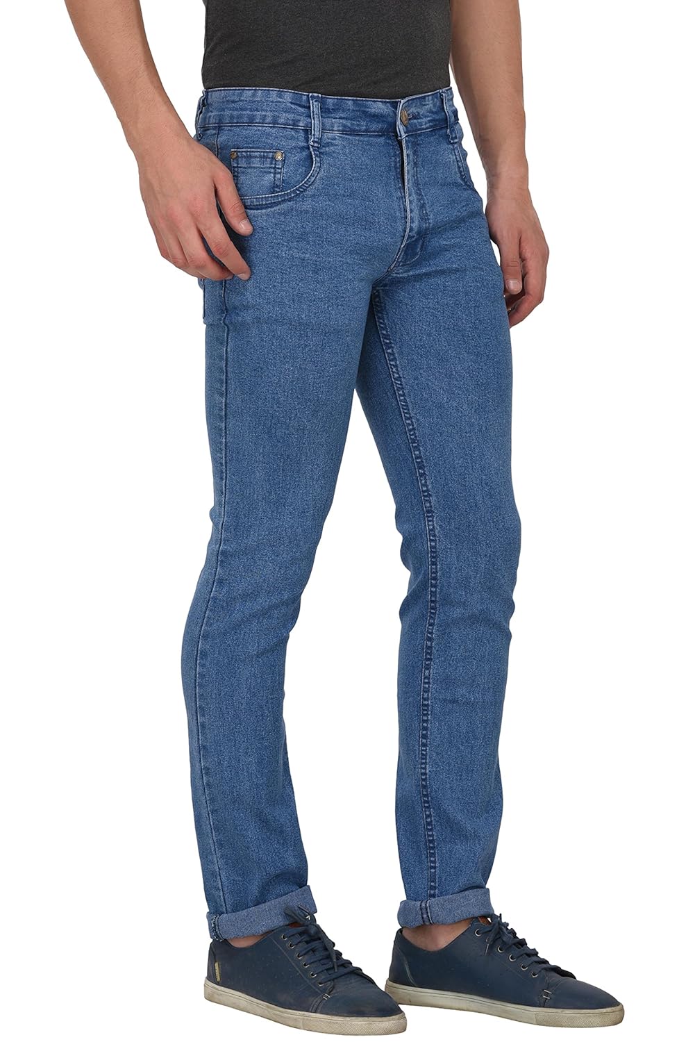 studio nexx men's regular fit stretch jeans (blue)