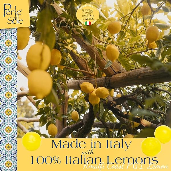 PERLE DI SOLE ITALIAN HARD CANDY – ASSORTED ORANGE & LEMON DROPS WITH FIZZY FILLING (17.6 OZ | 500 G) ITALIAN CANDY INDIVIDUALLY WRAPPED – CITRUS CANDY